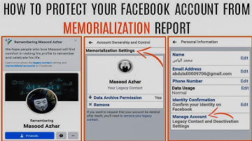 How To Protect Facebook Account From Memorialized Report