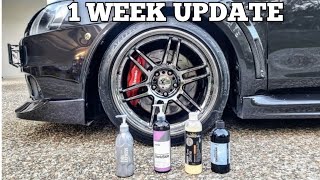 What's The Best Tyre Dressing? 1 Week Update | Carpro Darkside vs Gyeon vs Platinum Potions vs Mirch