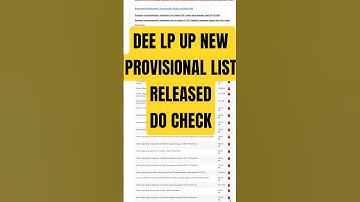 DEE LP UP NEW PROVISIONAL LIST RELEASED#teacher #lpuptet#lp#assamgovernment #highlights#subscribers