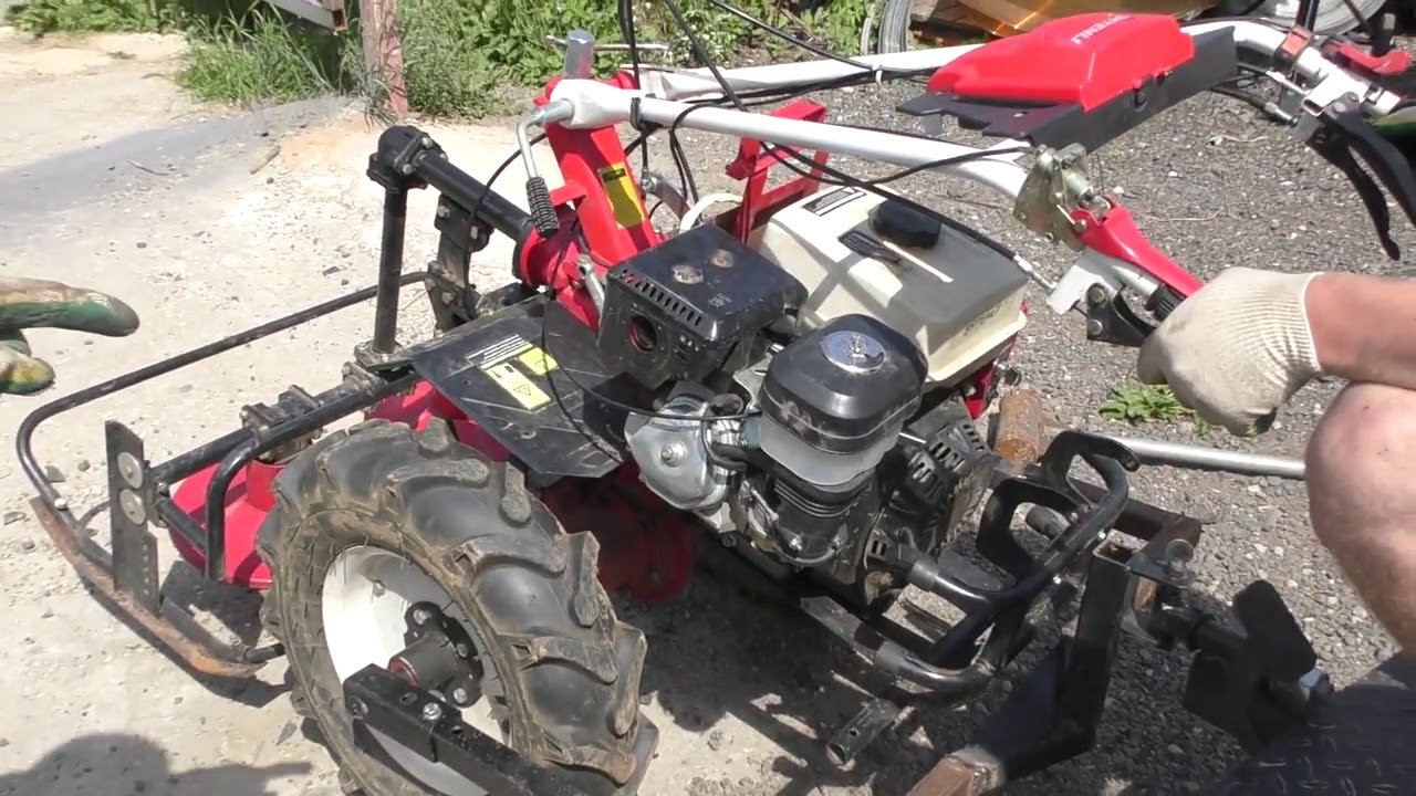 МОТОБЛОК С РОТОРНОЙ КОСИЛКОЙ. ДОРАБОТКИ. СИЖУ И КОШУ - YouTube