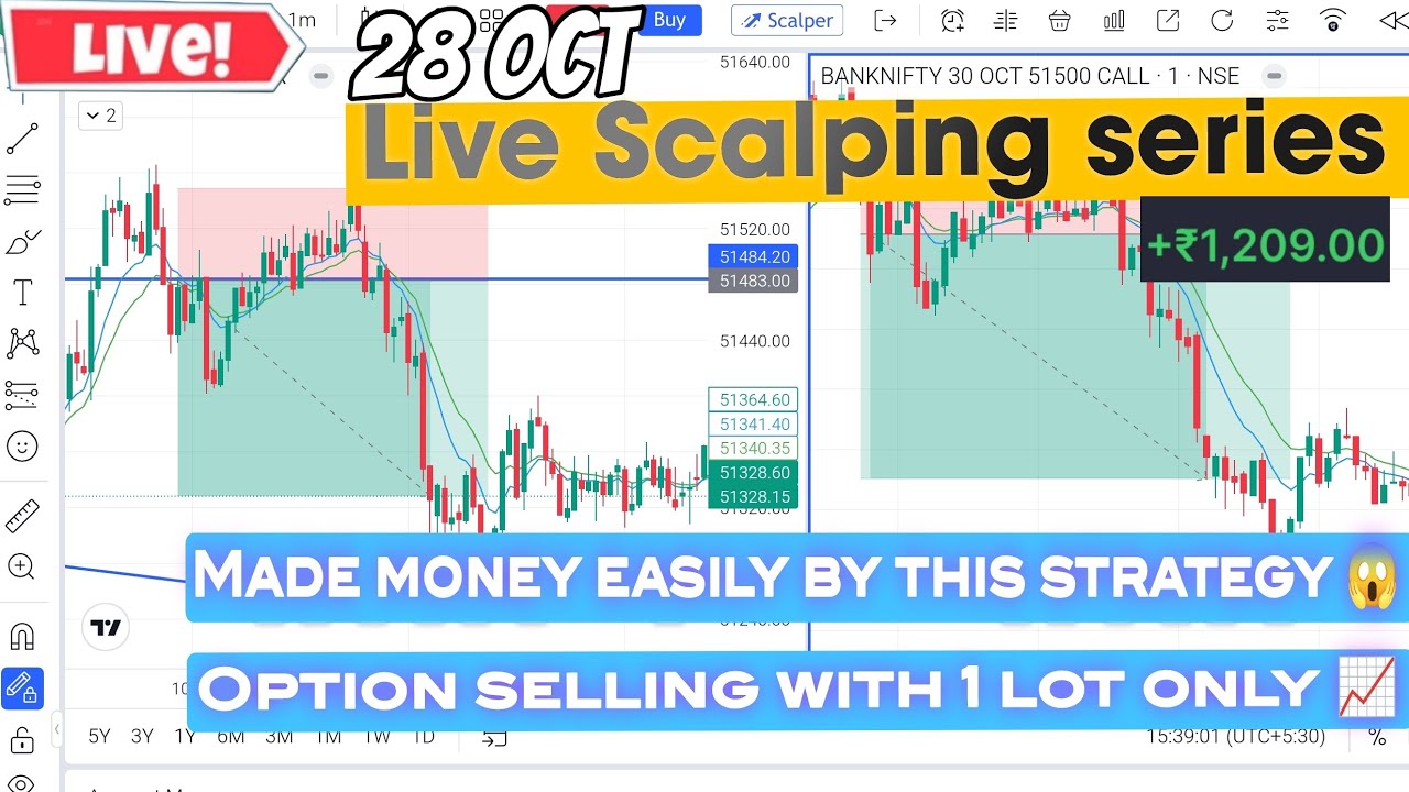 Live Scalping video | Psychology behind this trade 🤔 | option selling ...