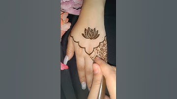 Lotus Back Hand Minimal Mehndi Design🤎 #mehndi #henna #easyhenna #simplemehndi #simplehenna #bridal