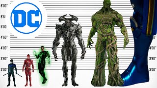 DC - Сравнение размеров | Крупнейшие персонажи вселенной детективных комиксов |