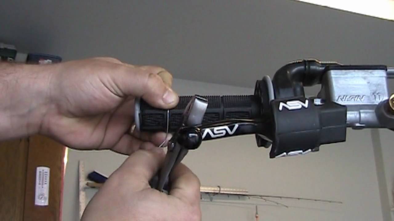 Part 79 How to install grip (handlebar grip) safety wire. YZ250F