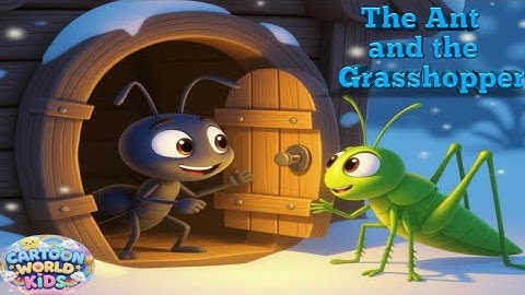 The Ant and the Grasshopper 🦗🐜| Moral Story for Kids | Cartoon World Kids