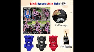 Sabuk Bonceng Anak Bicha Portable Mobil dan Motor Sabuk Gendongan Anak