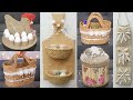Super Useful out of Waste Material ! 6 Jute Craft Ideas: Baskets, Box..