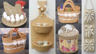 Super Useful out of Waste Material ! 6 Jute Craft Ideas: Baskets, Box..