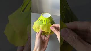 Make a beautiful ginkgo leaf lamp using paper cups and ginkgo leaves