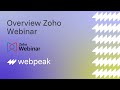 Overview Zoho Webinar | Webpeak Zoho Brasil