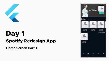 [Day 1 / 365 Coding Challenge]  - Flutter UI - Spotify Redesign - Home Screen (Part 1)
