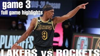 September 9, 2020 Lakers vs Rockets full game highlights?