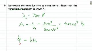 Photoelectric effect | Problems