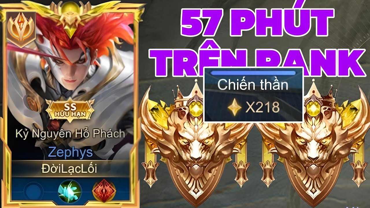 57 минут (одиночный ранг) для 218 матчей Onekill в ранге «Бог Звездных Войн»