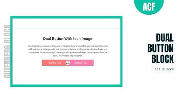 Gutenberg Dual Button Block | ACF Blocks