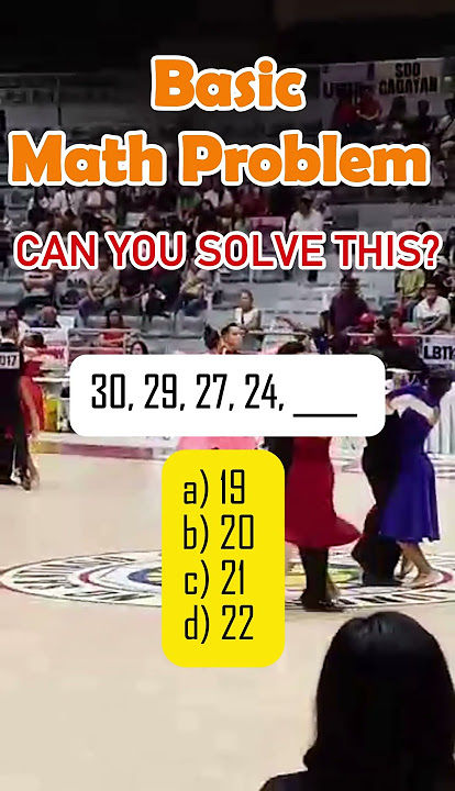 30, 29, 27, 24, ____ a) 19 b) 20 c) 21 d) 22 #sequence #MATH #CivilServices #MathTutor #mathskills