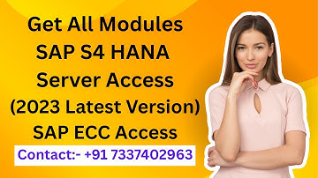 SAP S4 HANA 2023 Access and ECC at Less Price | Fast and No Data Loss | SAP S4 HANA Server Access