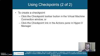 Celebrity Virtualization Chapter 5: Adding and Removing VMs, Using Checkpoints Profile