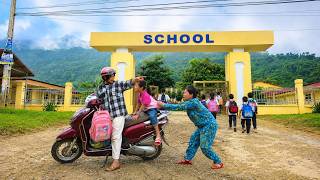 What will the female veteran do when her husband's lover comes to the school to demand the child