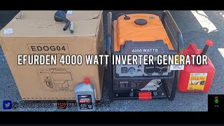 Efurden 4000 watt inverter generator | review #PortableGenerator #campinglife #EmergencyPower