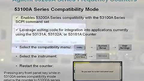 Replacing a 53131A 2C 53132A or 53181A with a NEW Keysight 53200A Series Frequency Counter