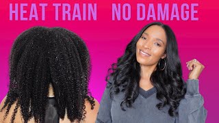How I Heat Train Natural Hair With No Damage | Growth + Length Retention