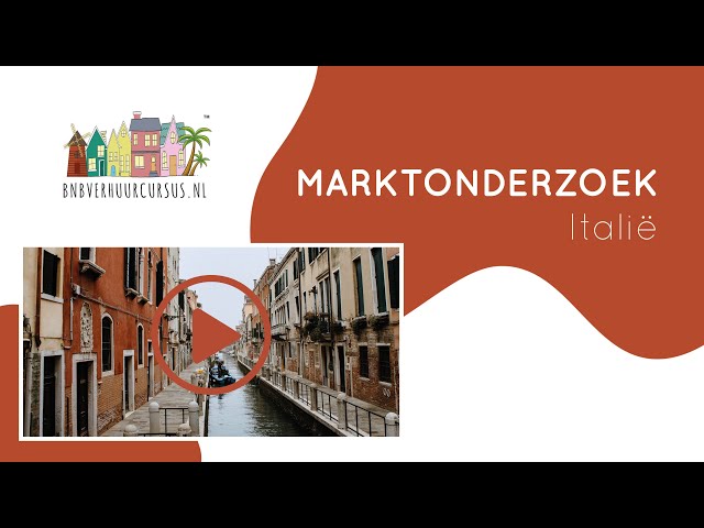 Marktonderzoek Italië BNB (vakantie) verhuur