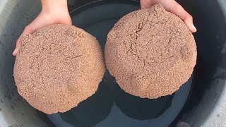 New || Grainy Reddirt bowls crumbling dipping and mixing in water || #asmr