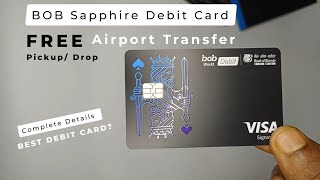Bank of Baroda Sapphire Debit Card Unboxing | Features | BOB Card Review | Free Airport Cab Service