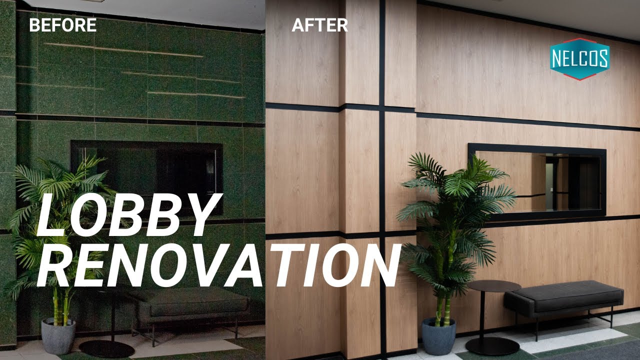 Lobby Renovation at Strata Building in Edmonton | Nelcos Architectural Film Installation