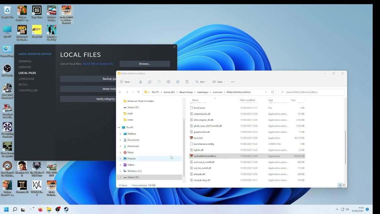 Mafia Definitive Edition no  launcher 60hz locked on high refresh rate monitor fix