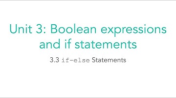AP CSA 3.3 if-else Statements