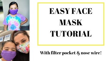 FACE MASK STEP BY STEP | FILTER POCKET AND NOSE WIRE | BASIC SEWING SKILLS