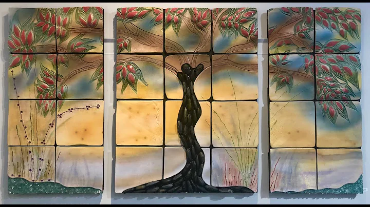 Sculptural Ceramic Wall Tiles created by Brenda Mc...