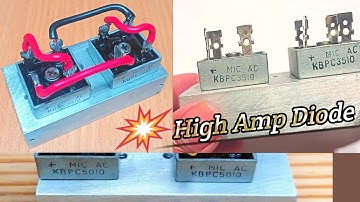 How To Convert AC To DC | Diy High Amp Diode Rectifier Making | Diode Connection | How To Use Diode.