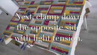 Quilt Basting on a Table Top by Stuart Moores Textiles 1,121 views 5 years ago 6 minutes, 3 seconds