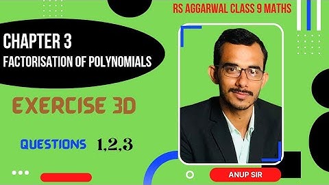 Exercise 3D Questions 1,2,3 RS Aggarwal class 9 maths | ex 3d rs aggarwal class 9 Maths | rs 9th