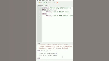 Finding lowercase or uppercase using if else in python #shorts #tamil #python #pythonprogramming