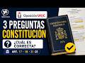 Constitución Española: 3 preguntas tipo test (Oposición URJC 2026) | Artículos 17, 18 y 31 CE
