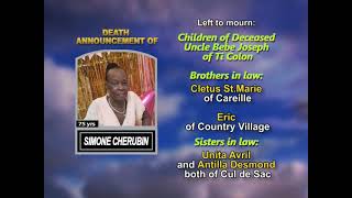 Simone Cherubin  ~ Long Obituary