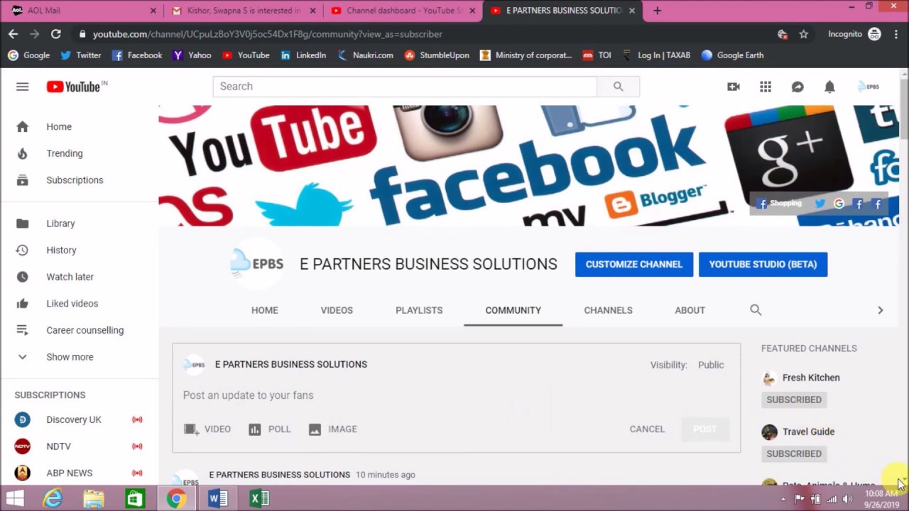 How to fix if Community tab is not working