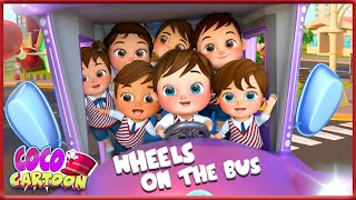 Wheels on the Bus - Kids Songs &amp; Nursery Rhymes | Coco Cartoon Nursery Rhymes