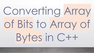 Converting Array of Bits to Array of Bytes in C++