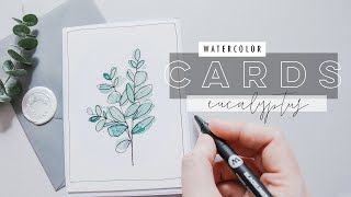 15 Minute Watercolor Cards | Eucalyptus Theme EP 4