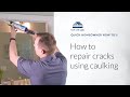 Homeowner how to repair cracks using caulk