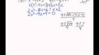 Quadratic Linear Function Intersection Examples - wardtc