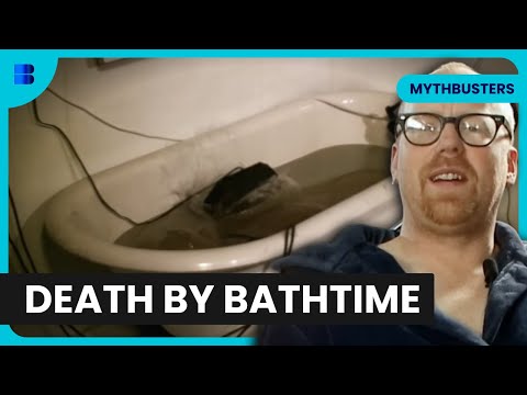 Documentary backdrop image for Mythbusters Test Deadly Bathtub Electrocution Myth (2025)