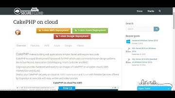 Secured CakePHP on Windows 2012 R2 - Deploy on Azure , AWS and Google Cloud Platform.