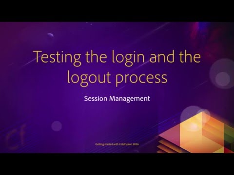 10 Session Management ## 09 Testing the login and the logout process