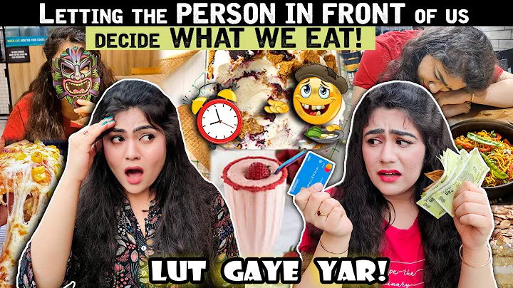 LETTING THE PERSON IN FRONT OF ME DECIDE WHAT I EAT FOR FOR 24 HOURS CHALLENGE | FOOD CHALLENGE